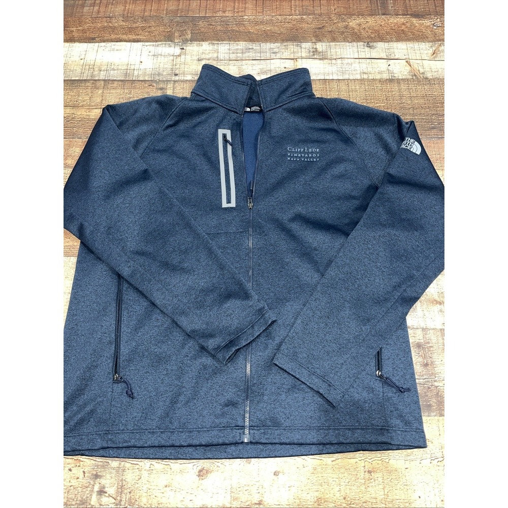 The North Face Men's Blue Long Sleeve Logo Zip Up Jacket Size XL (2122)